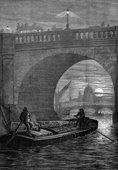 Waterloo Bridge by Night by English School